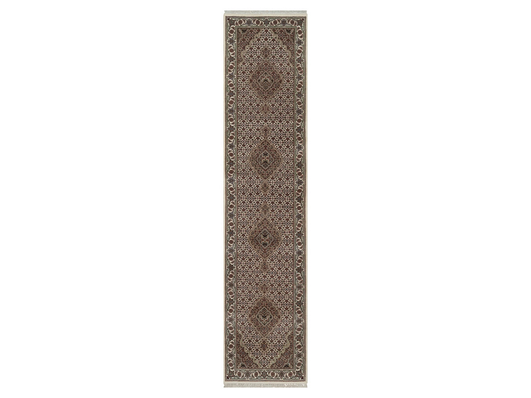 2'8" x 11'9" New Hand Knotted Ivory Wool Runner Oriental Rug - MOA10292670