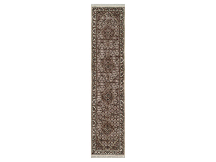 2'8" x 11'9" New Hand Knotted Ivory Wool Runner Oriental Rug - MOA10292670