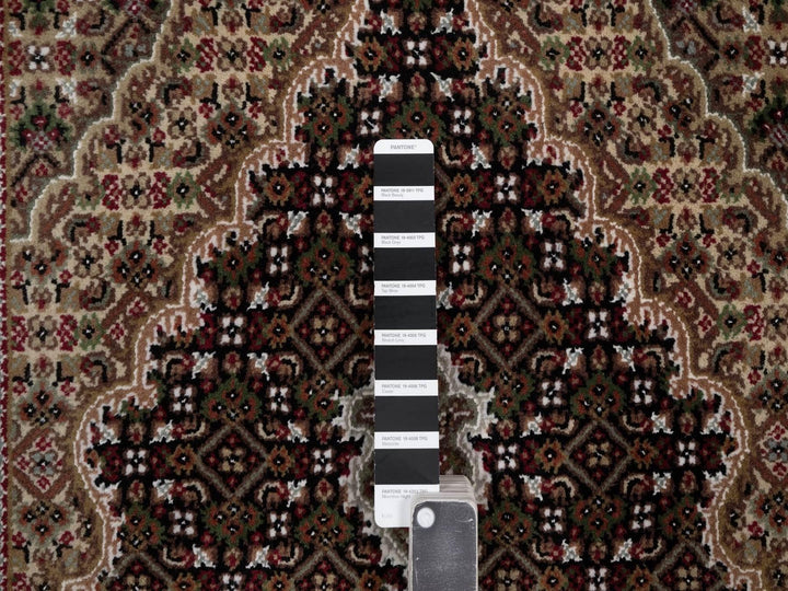 2'11" x 5'2" New Hand Knotted Black Wool Rectangle Oriental Rug - MOA10292673