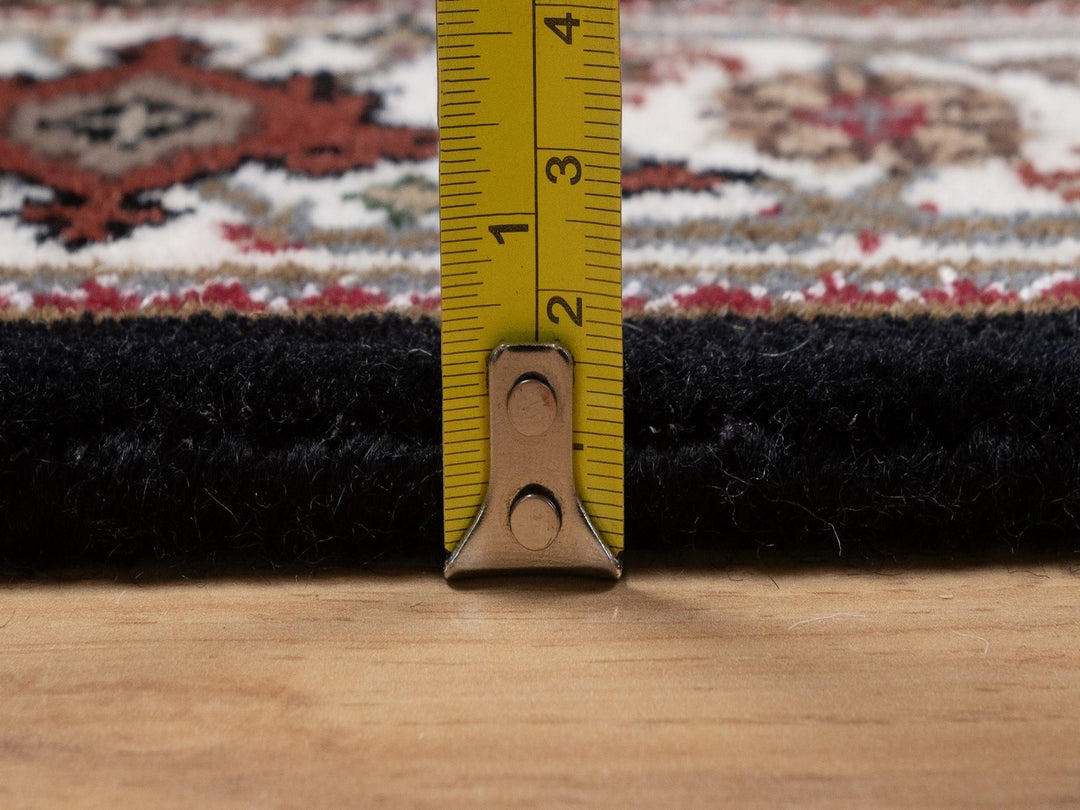 2'6" x 11'10" New Hand Knotted Black Wool Runner Oriental Rug - MOA10292674
