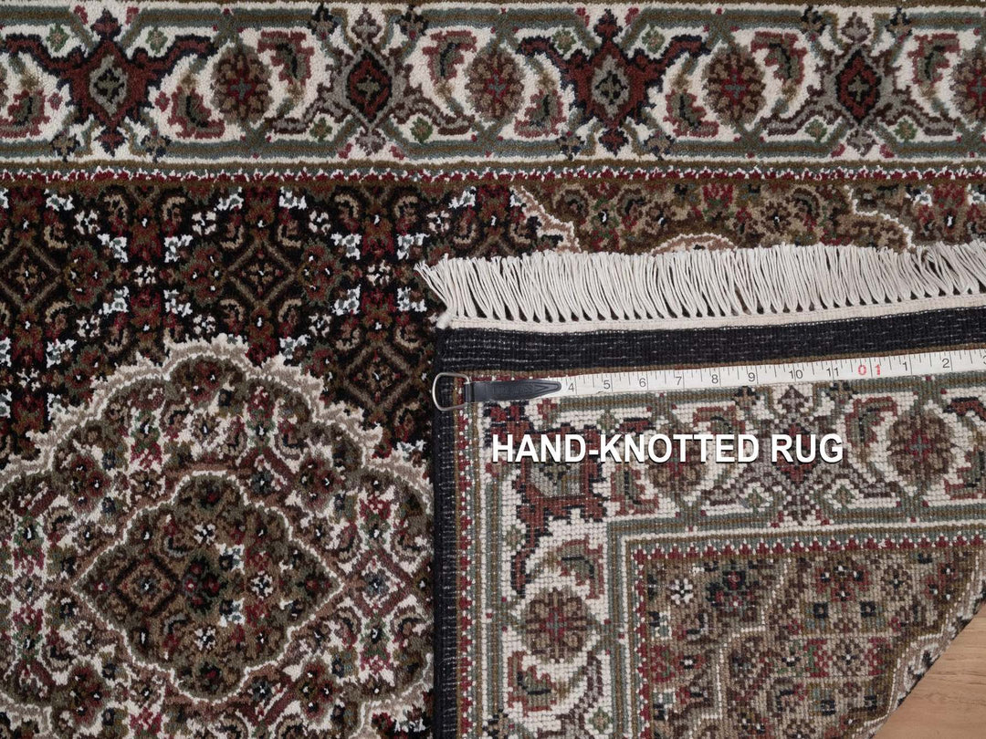 2'8" x 12'10" New Hand Knotted Black Wool Runner Oriental Rug - MOA10292675