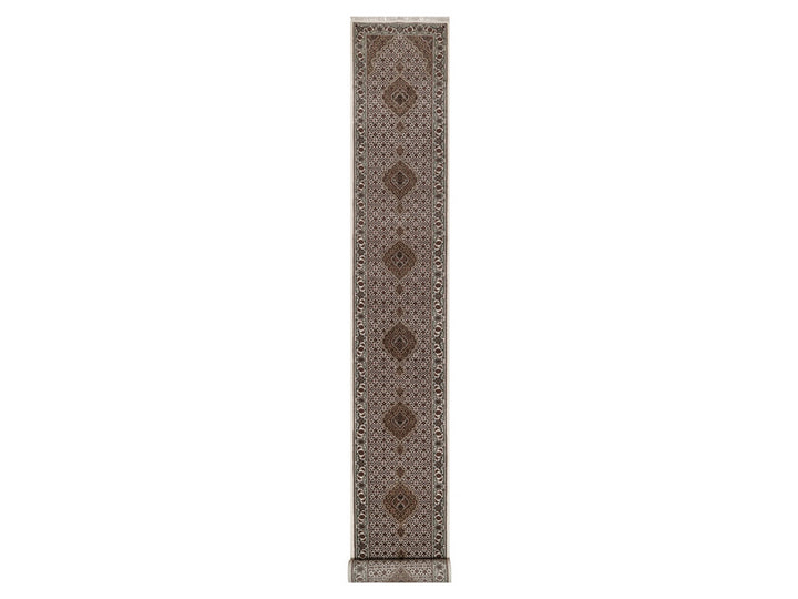 2'9" x 20'6" New Hand Knotted Ivory Wool Runner Oriental Rug - MOA10292676