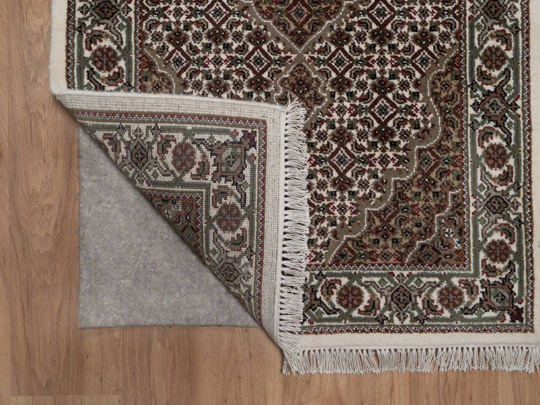 2'9" x 20'6" New Hand Knotted Ivory Wool Runner Oriental Rug - MOA10292676