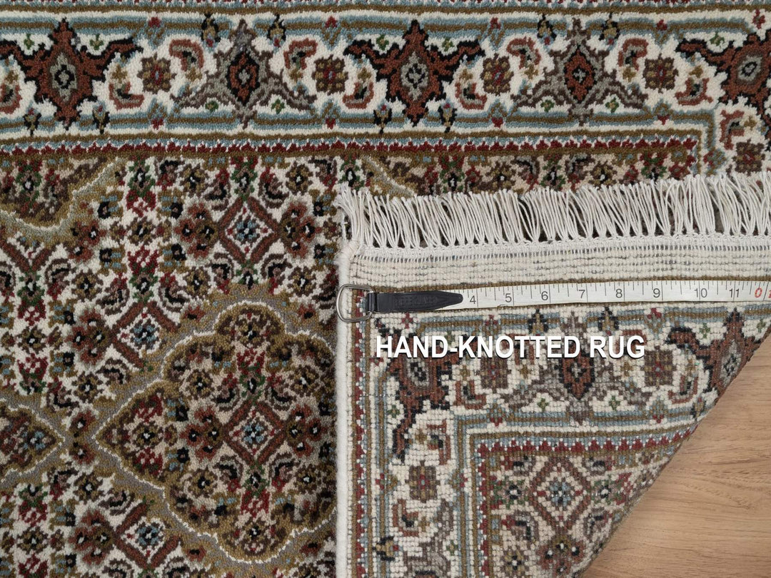 1'11" x 3'0" New Hand Knotted Ivory Wool Rectangle Oriental Rug - MOA10292679