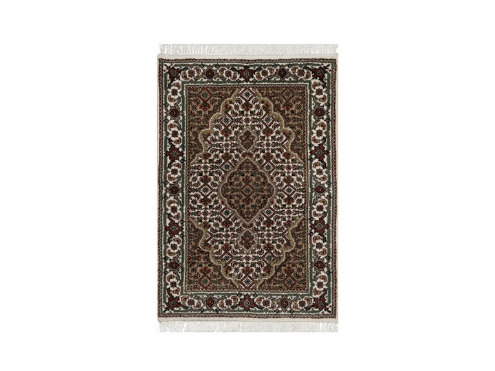 2'1" x 3'0" New Hand Knotted Ivory Wool Rectangle Oriental Rug - MOA10292681