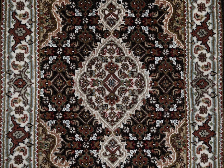 1'11" x 2'11" New Hand Knotted Black Wool Rectangle Oriental Rug - MOA10292683