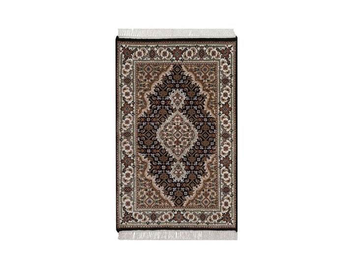 1'11" x 3'0" New Hand Knotted Black Wool Rectangle Oriental Rug - MOA10292684