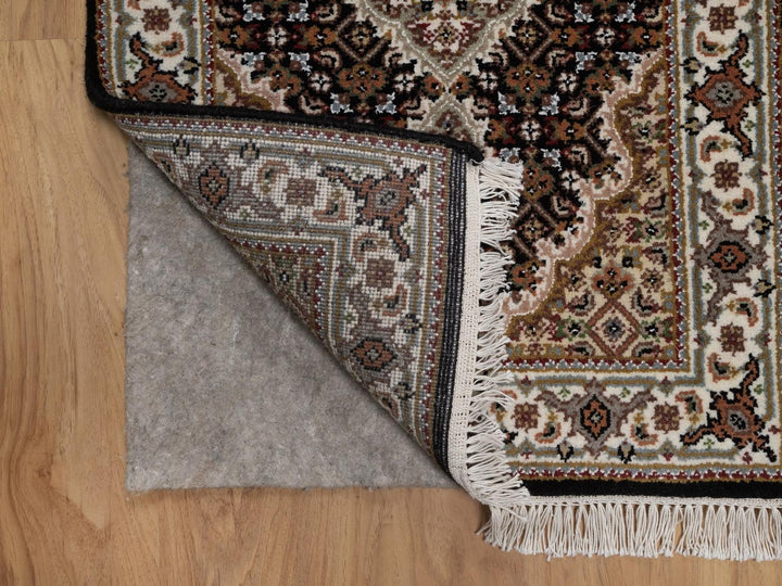 1'11" x 3'0" New Hand Knotted Black Wool Rectangle Oriental Rug - MOA10292684