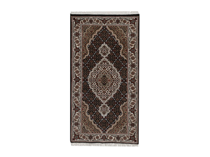 2'5" x 4'8" New Hand Knotted Black Wool Rectangle Oriental Rug - MOA10292685