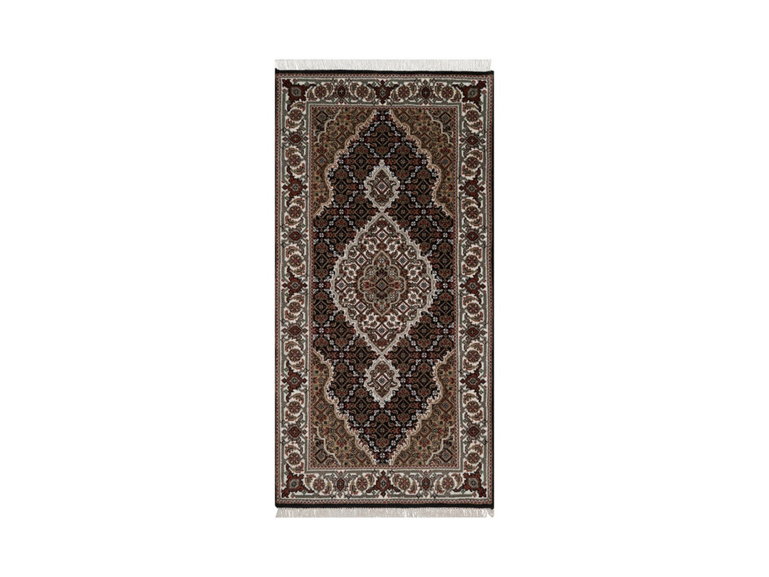 2'5" x 4'10" New Hand Knotted Black Wool Rectangle Oriental Rug - MOA10292689