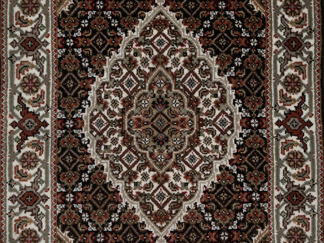 2'5" x 4'10" New Hand Knotted Black Wool Rectangle Oriental Rug - MOA10292689