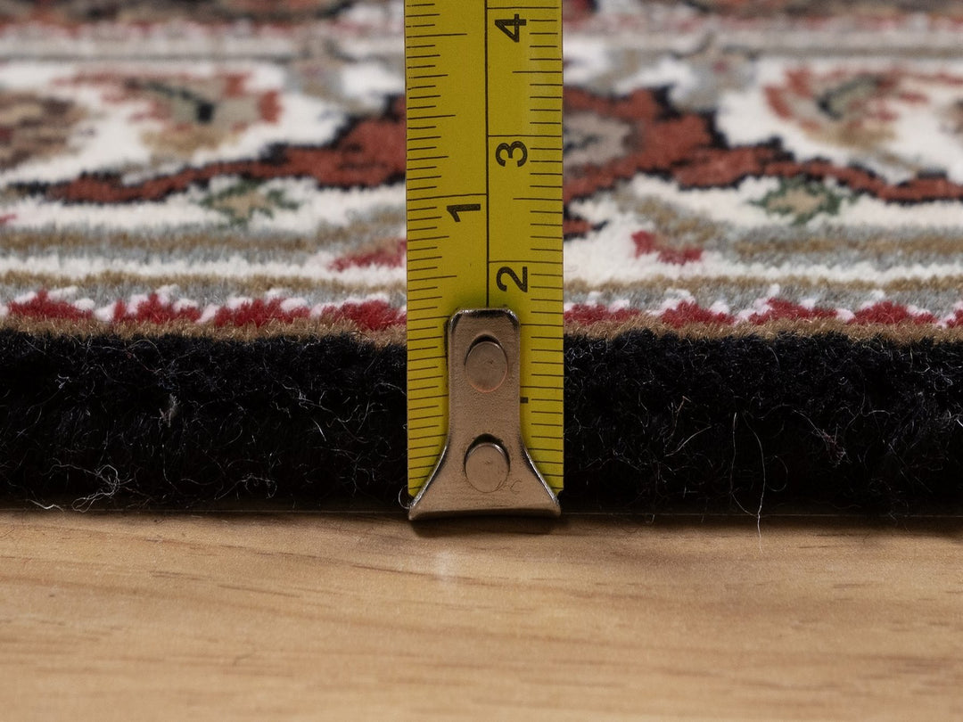 2'5" x 4'10" New Hand Knotted Black Wool Rectangle Oriental Rug - MOA10292689