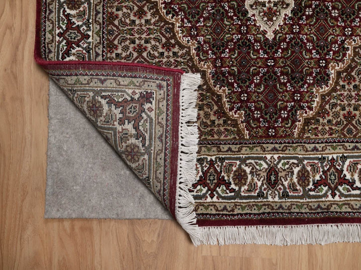 3'11" x 6'0" New Hand Knotted Red Wool Rectangle Oriental Rug - MOA10292690