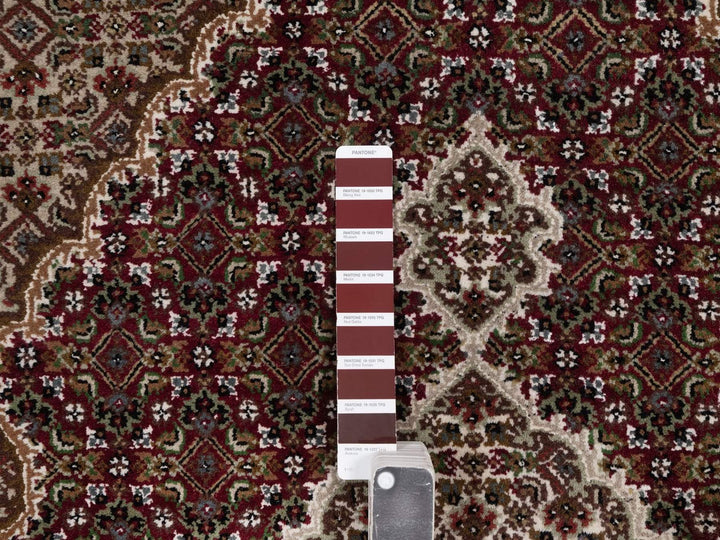 3'11" x 6'0" New Hand Knotted Red Wool Rectangle Oriental Rug - MOA10292690