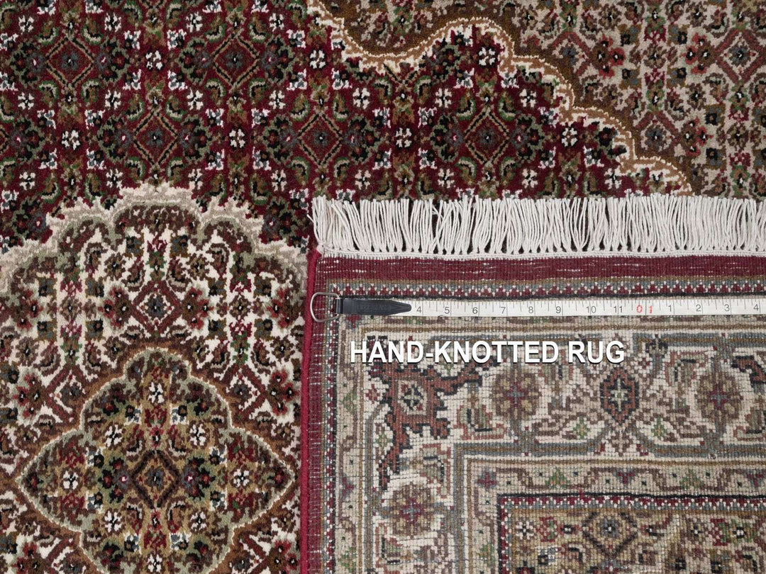 3'11" x 6'0" New Hand Knotted Red Wool Rectangle Oriental Rug - MOA10292690