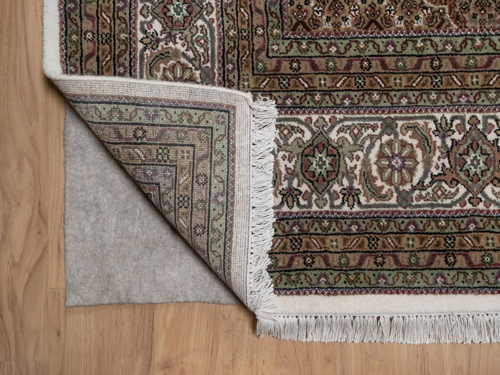 8'9" x 12'4" New Hand Knotted Ivory Wool Rectangle Oriental Rug - MOA10292695