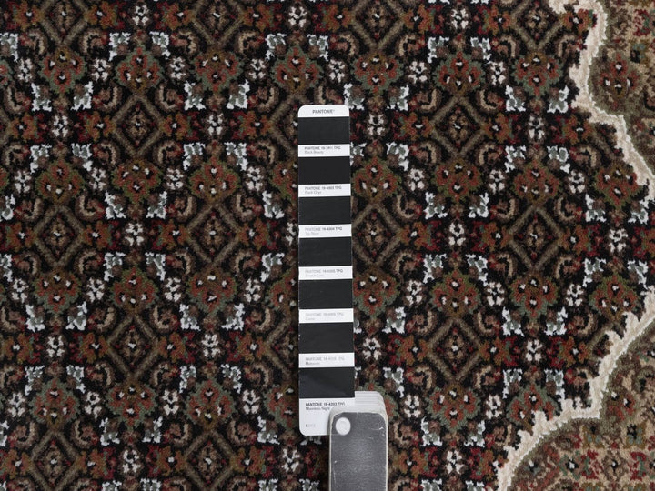 8'9" x 12'0" New Hand Knotted Black Wool Rectangle Oriental Rug - MOA10292696
