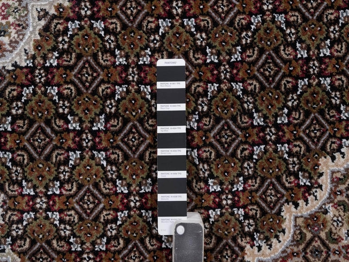 7'11" x 10'2" New Hand Knotted Black Wool Rectangle Oriental Rug - MOA10292698
