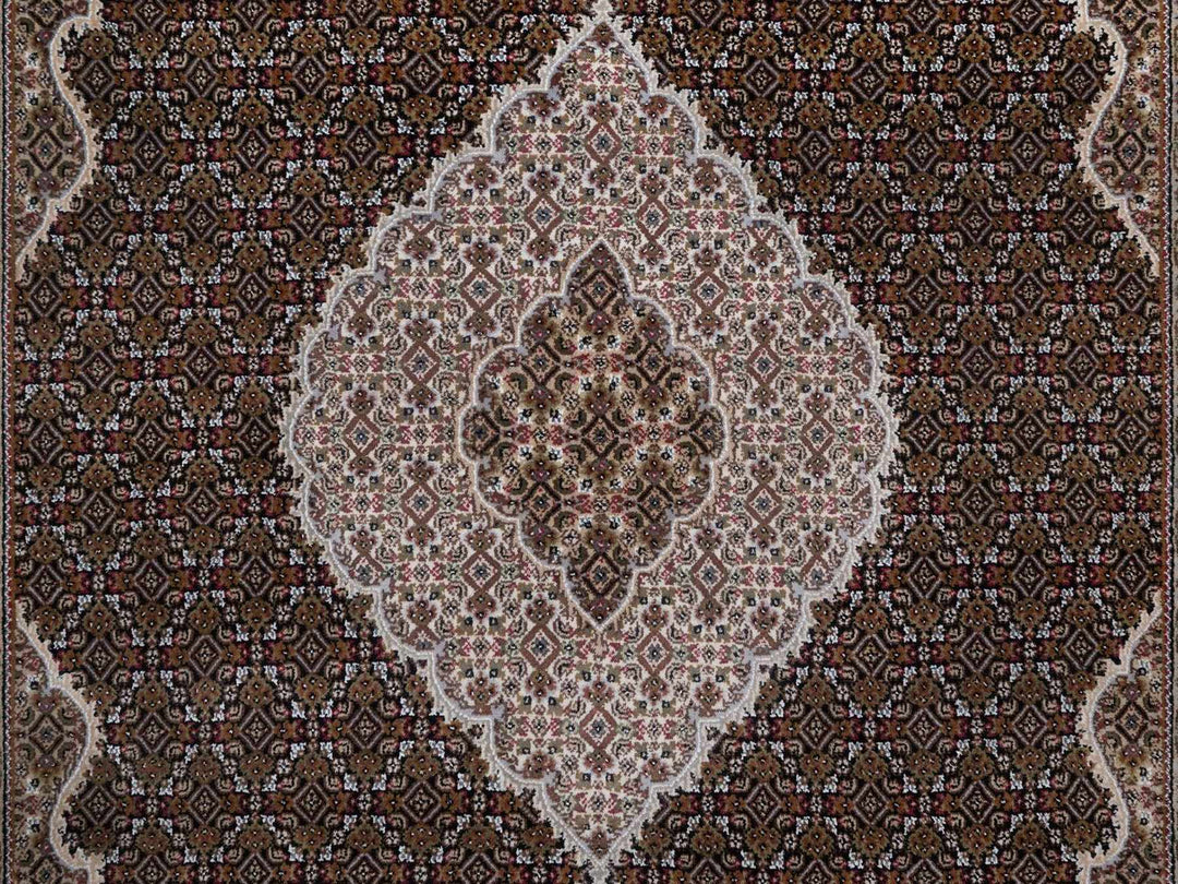 7'11" x 10'2" New Hand Knotted Black Wool Rectangle Oriental Rug - MOA10292698