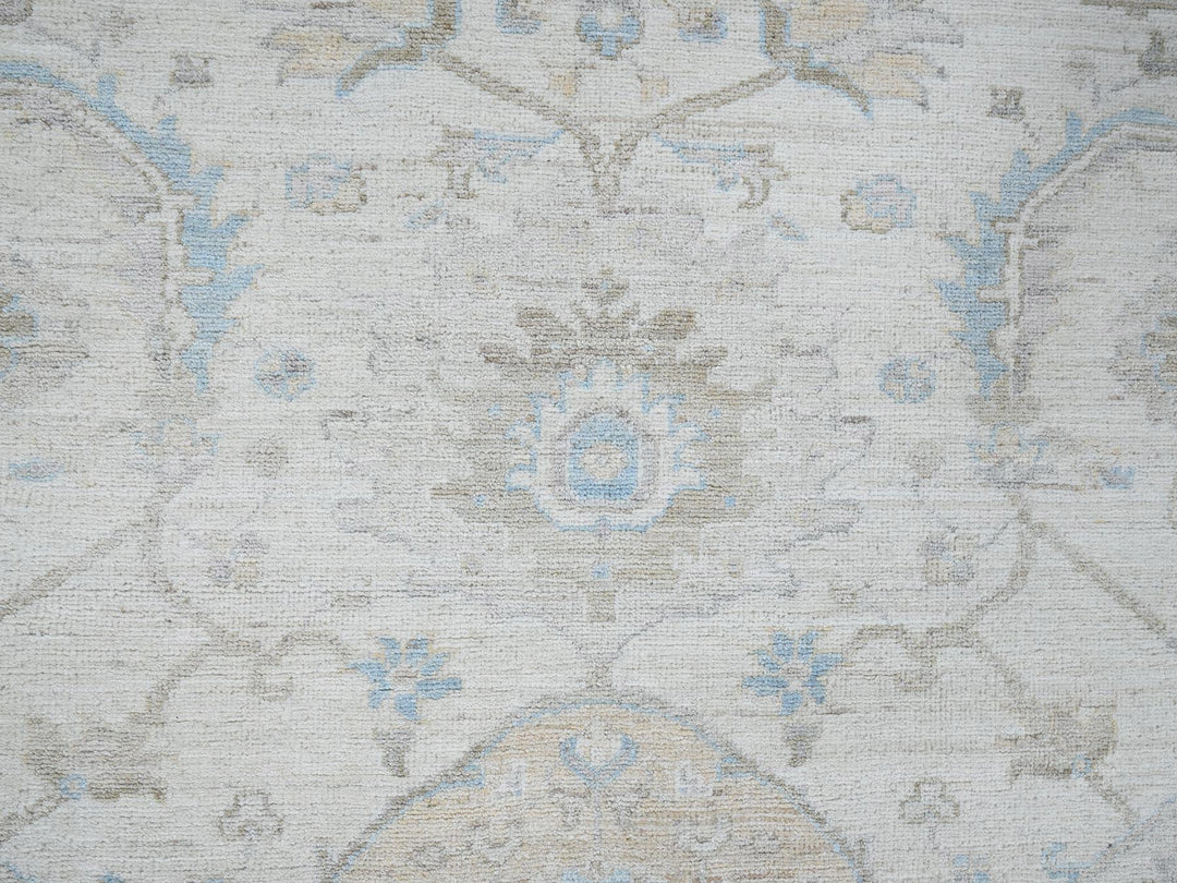 8'0" x 9'8" New Hand Knotted Ivory Wool Rectangle Oriental Rug - MOA102926