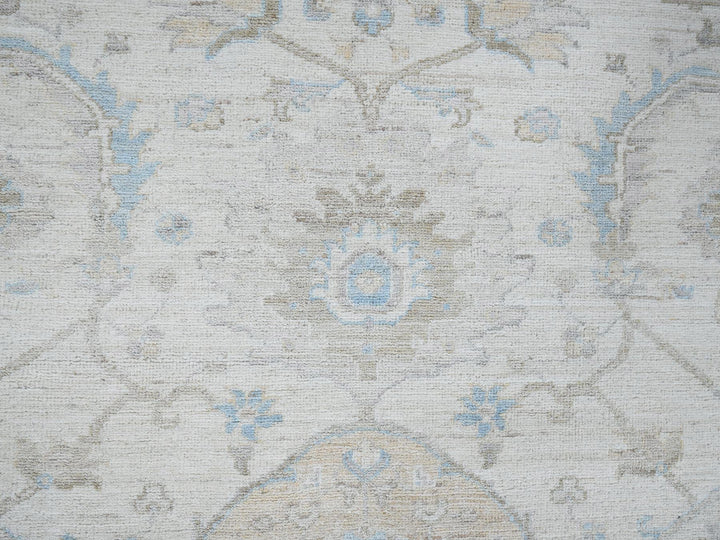 8'0" x 9'8" New Hand Knotted Ivory Wool Rectangle Oriental Rug - MOA102926