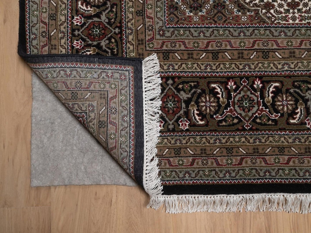 9'0" x 12'0" New Hand Knotted Black Wool Rectangle Oriental Rug - MOA10292700