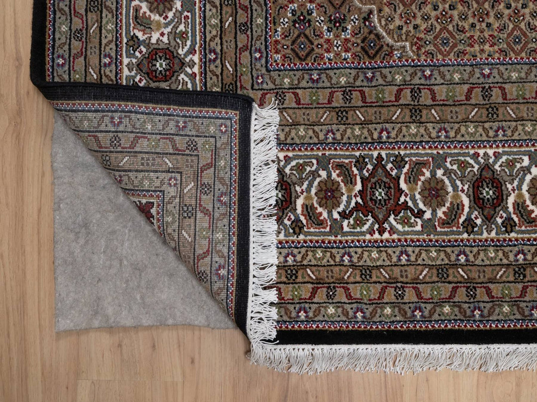 7'10" x 10'0" New Hand Knotted Black Wool Rectangle Oriental Rug - MOA10292701
