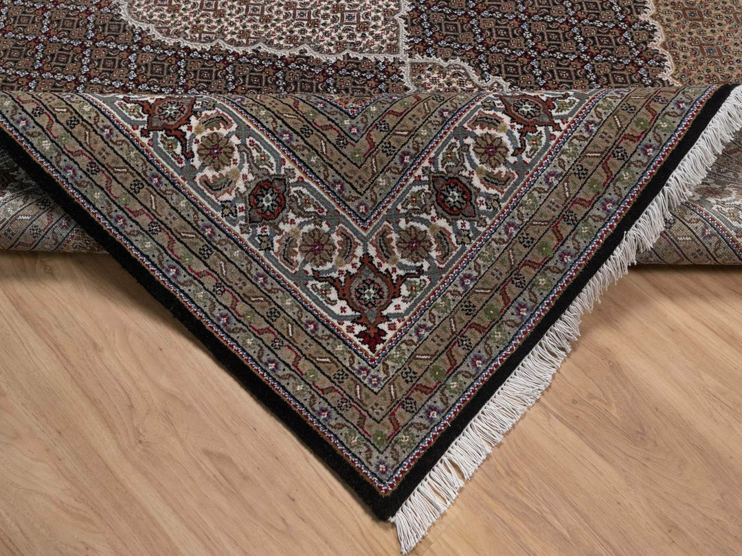 7'10" x 10'0" New Hand Knotted Black Wool Rectangle Oriental Rug - MOA10292701