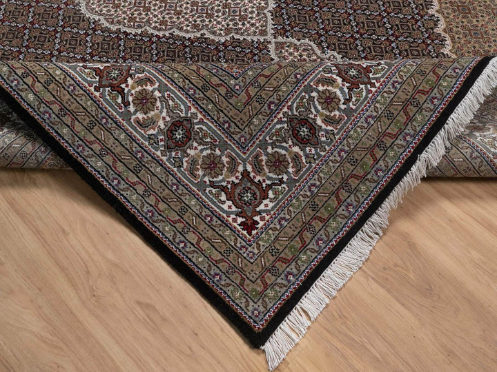 7'10" x 10'0" New Hand Knotted Black Wool Rectangle Oriental Rug - MOA10292701