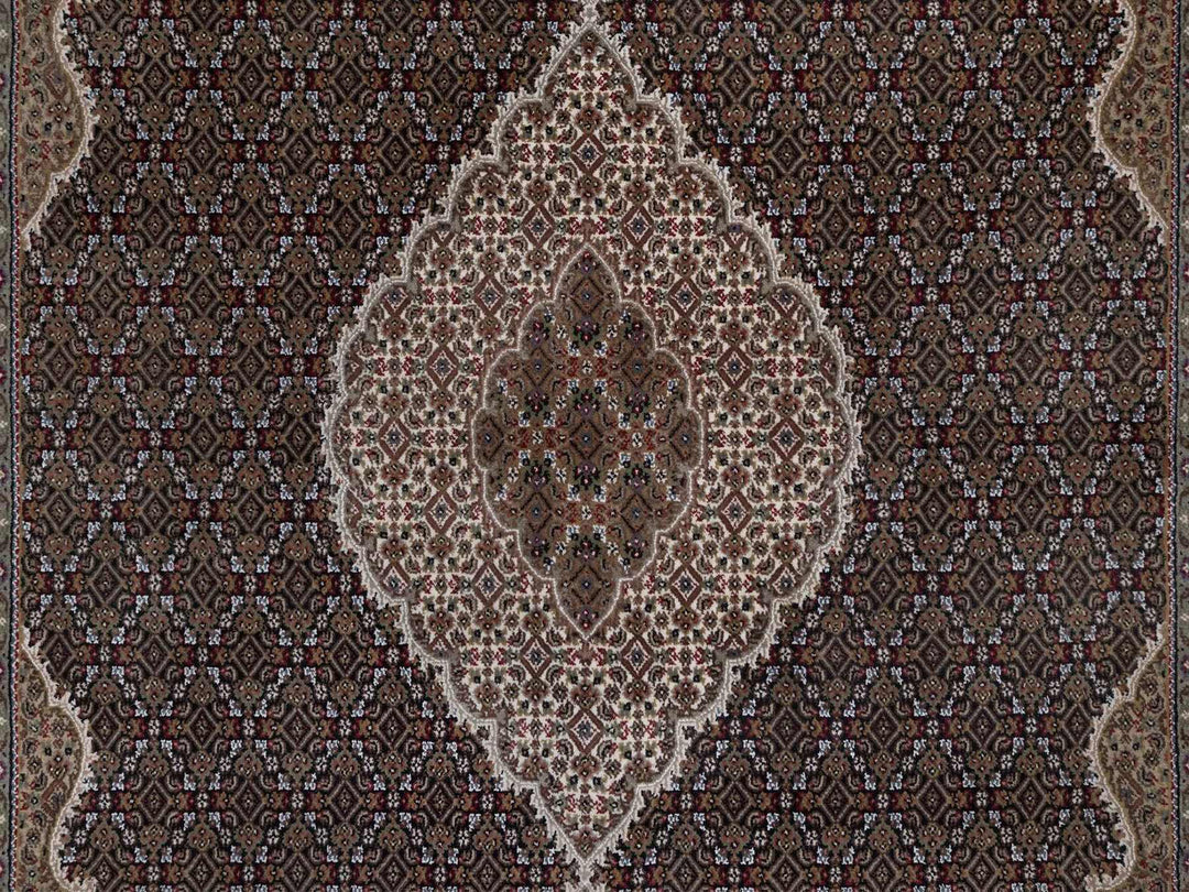 7'10" x 10'0" New Hand Knotted Black Wool Rectangle Oriental Rug - MOA10292701