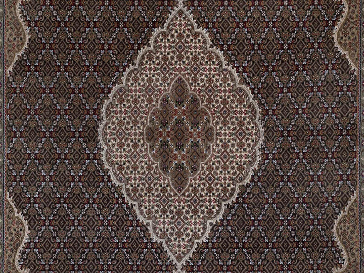 7'10" x 10'0" New Hand Knotted Black Wool Rectangle Oriental Rug - MOA10292701