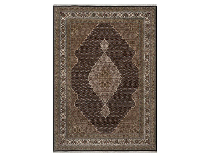 8'9" x 12'4" New Hand Knotted Black Wool Rectangle Oriental Rug - MOA10292702
