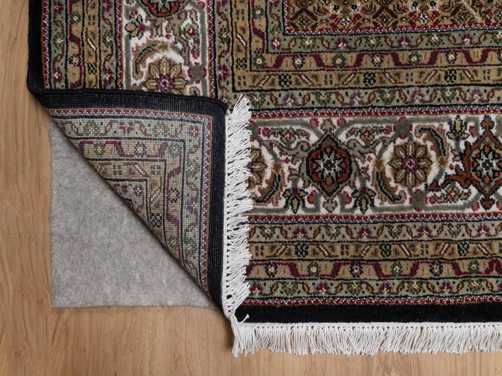 8'9" x 12'4" New Hand Knotted Black Wool Rectangle Oriental Rug - MOA10292702