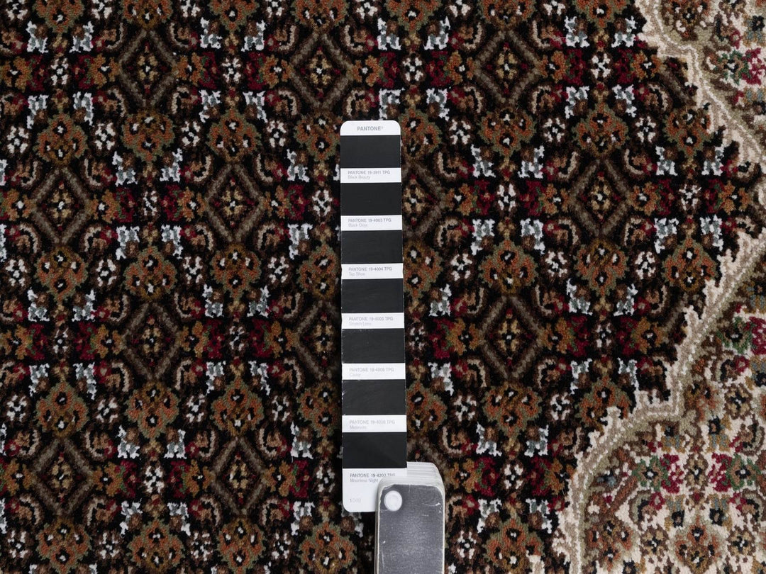 8'9" x 12'4" New Hand Knotted Black Wool Rectangle Oriental Rug - MOA10292702