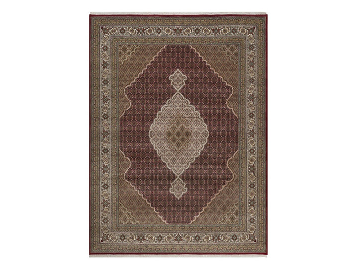 8'11" x 12'2" New Hand Knotted Red Wool Rectangle Oriental Rug - MOA10292704