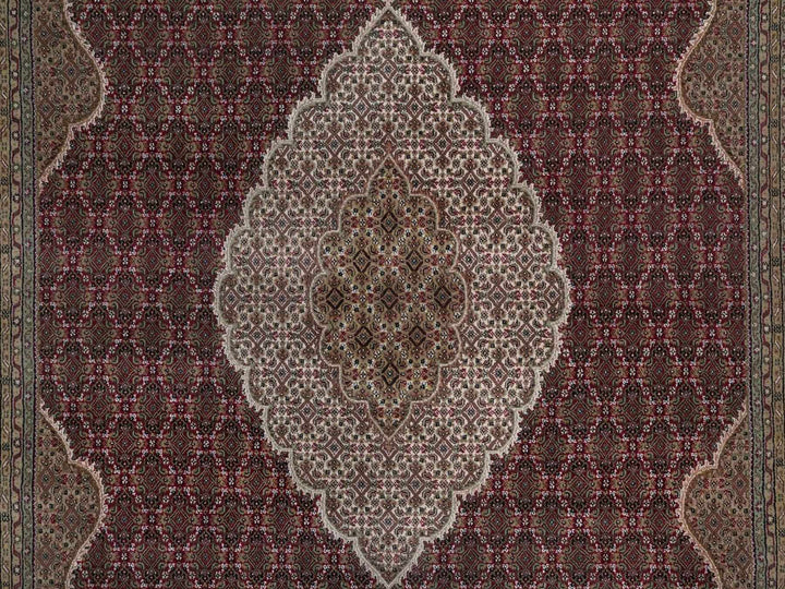 8'11" x 12'2" New Hand Knotted Red Wool Rectangle Oriental Rug - MOA10292704