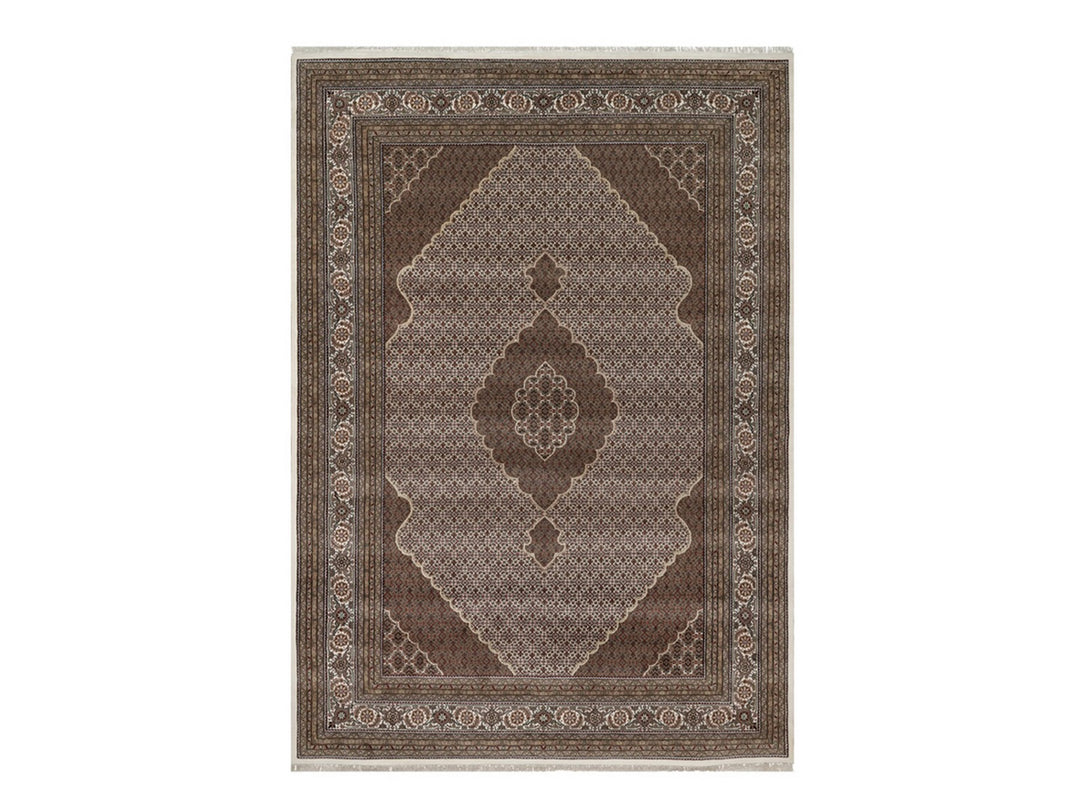 9'11" x 14'1" New Hand Knotted Ivory Wool Rectangle Oriental Rug - MOA10292705