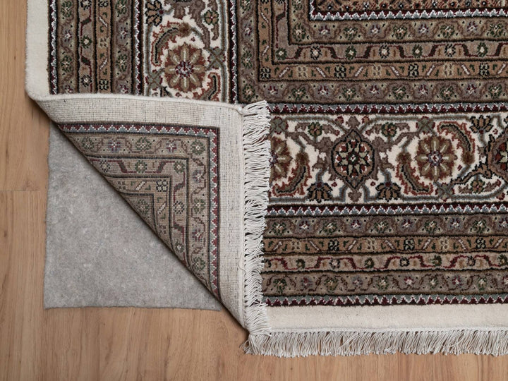 9'11" x 14'1" New Hand Knotted Ivory Wool Rectangle Oriental Rug - MOA10292705
