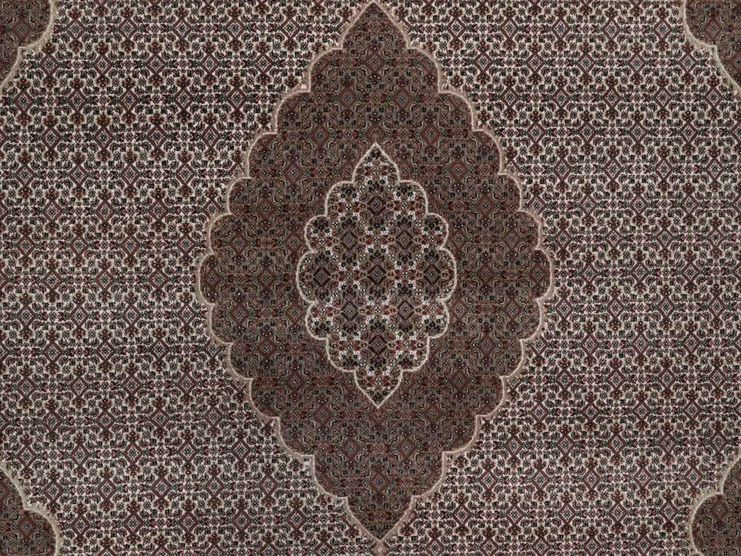 9'11" x 14'1" New Hand Knotted Ivory Wool Rectangle Oriental Rug - MOA10292705