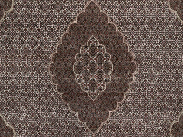 9'11" x 14'1" New Hand Knotted Ivory Wool Rectangle Oriental Rug - MOA10292705