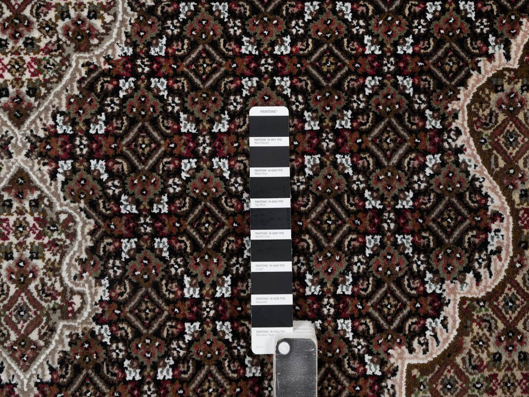 6'0" x 9'0" New Hand Knotted Black Wool Rectangle Oriental Rug - MOA10292707