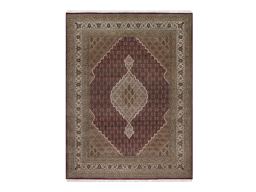 7'10" x 10'3" New Hand Knotted Red Wool Rectangle Oriental Rug - MOA10292708
