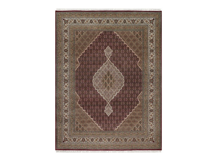 7'10" x 10'3" New Hand Knotted Red Wool Rectangle Oriental Rug - MOA10292708