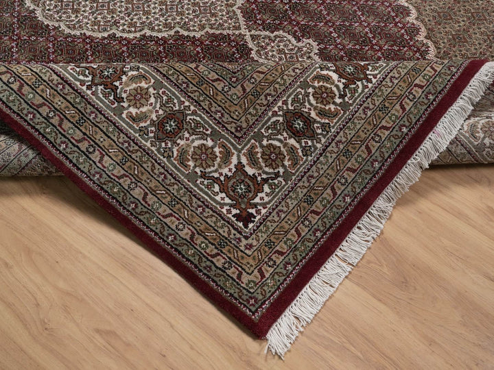 7'10" x 10'3" New Hand Knotted Red Wool Rectangle Oriental Rug - MOA10292708