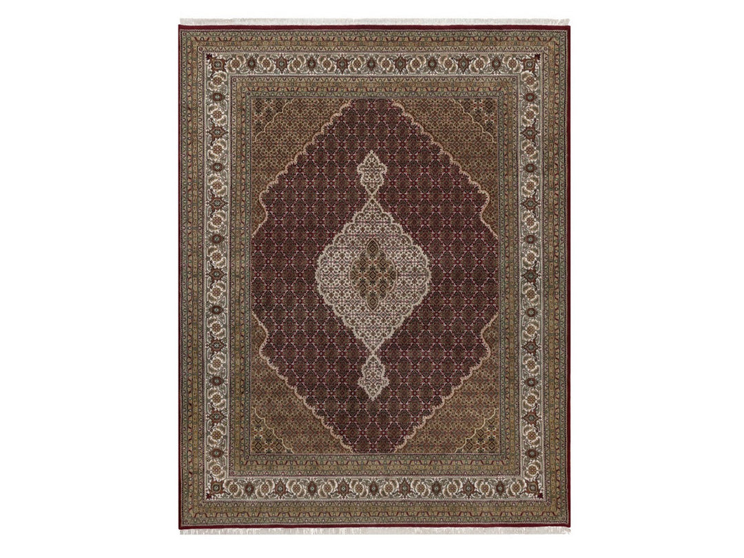 7'11" x 10'2" New Hand Knotted Red Wool Rectangle Oriental Rug - MOA10292709