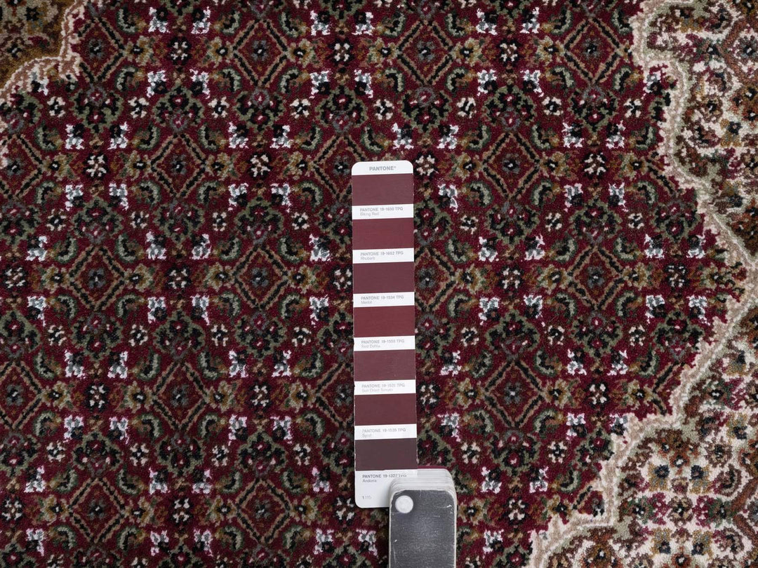 7'11" x 10'2" New Hand Knotted Red Wool Rectangle Oriental Rug - MOA10292709