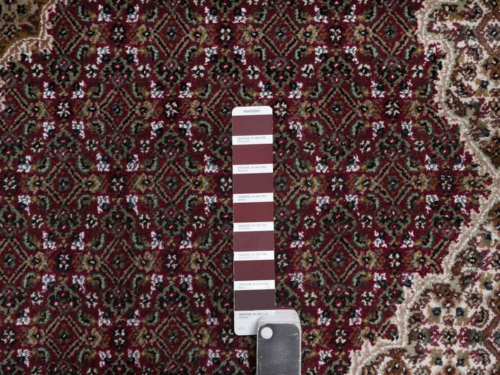 7'11" x 10'2" New Hand Knotted Red Wool Rectangle Oriental Rug - MOA10292709