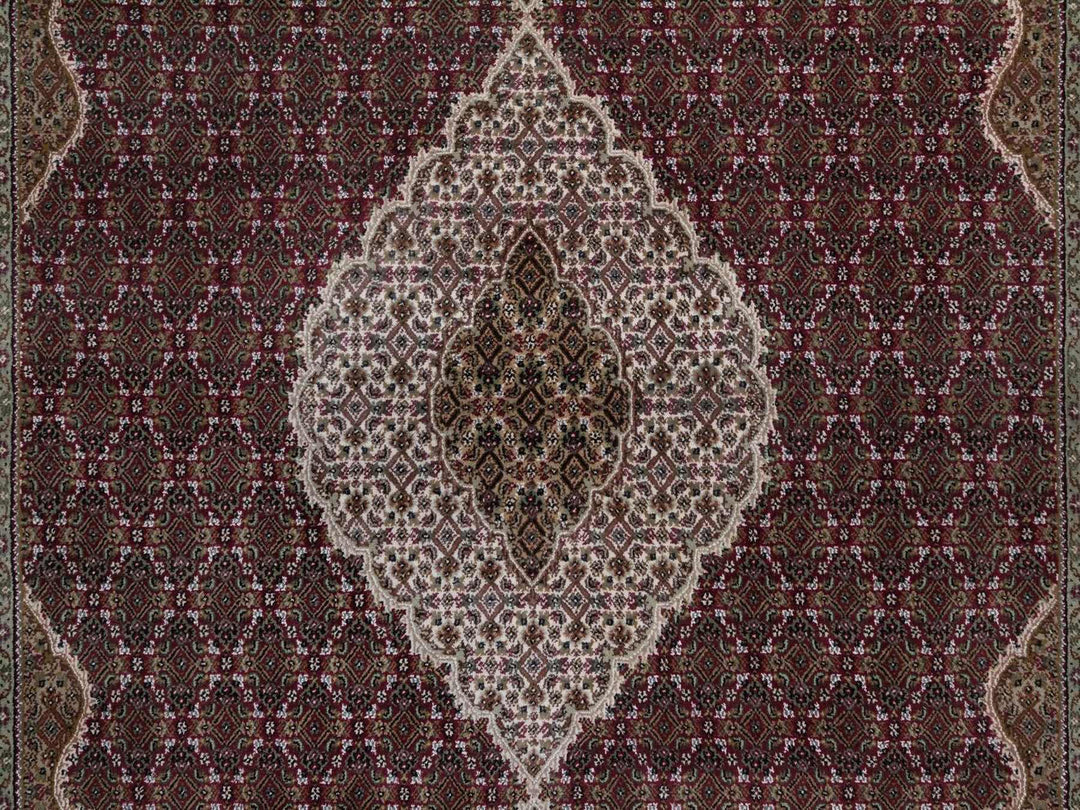 7'11" x 10'2" New Hand Knotted Red Wool Rectangle Oriental Rug - MOA10292709