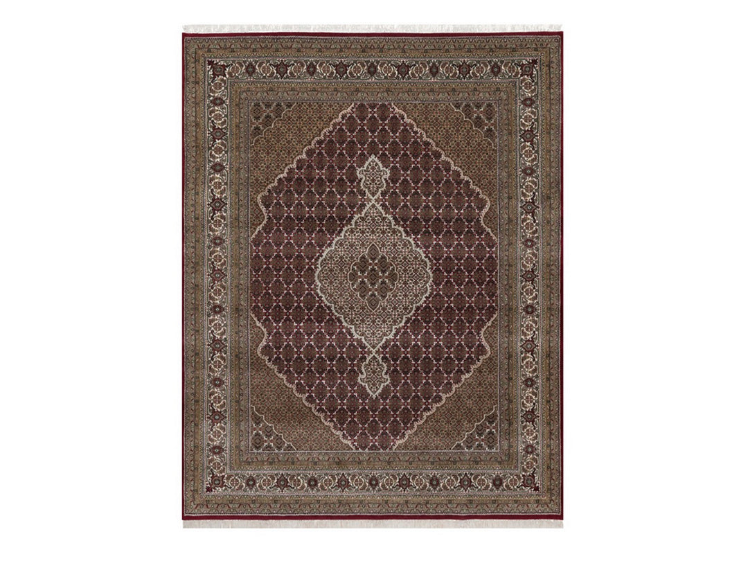 7'9" x 9'11" New Hand Knotted Red Wool Rectangle Oriental Rug - MOA10292710