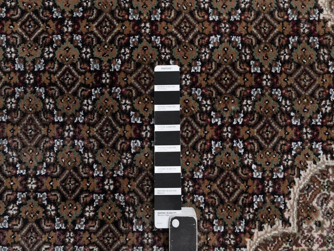 8'10" x 12'1" New Hand Knotted Black Wool Rectangle Oriental Rug - MOA10292711